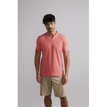 Imagem de Camiseta Gola Portuguesa Malha Premium Slim Fit - Rosa Salmão - Highst