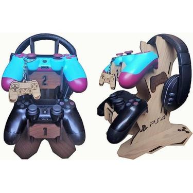 Imagem de Suporte 2 Controles Headset Headphone  - LUALKI, BEGE