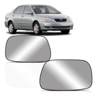 Imagem de Lente Com Base Retrovisor Corolla 2003 2004 2005 2006 2007 - SBC Peças