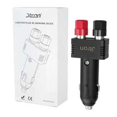 Imagem de Jtron® Plugue de isqueiro Dc 12v 10a macho com cabo de fiação de energia carro para levar cabo de alimentação preto para inversor