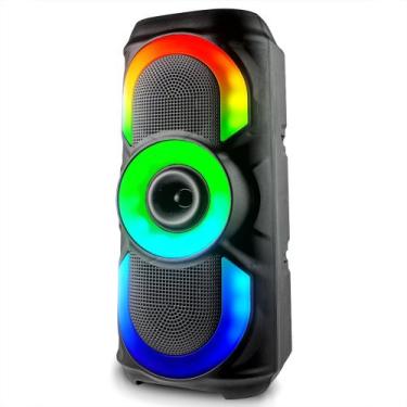 Imagem de Caixa De Som Bluetooth USB PenDrive Radio Fm TWS Multimidia LED RGB Re