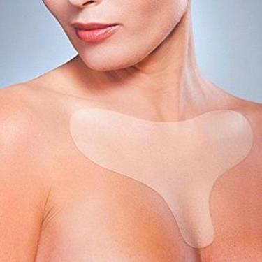 Imagem de Anti Rugas Adesivo Reutilizável  Para Decote Colo Silicone Estimulador