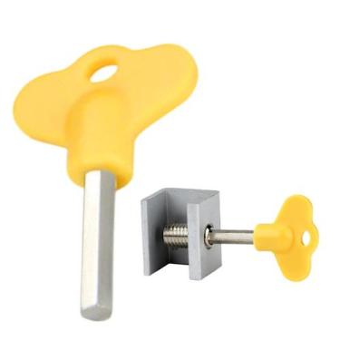 Imagem de Kit 2 Trava Com Chave Porta Janela Correr Segurança Infantil - Generic