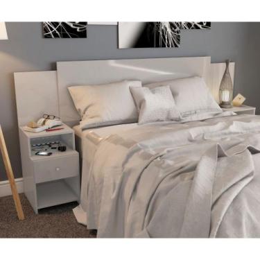 Imagem de Cabeceira Extensível Cama Solteiro, Casal e Queen com Mesa de Cabeceir