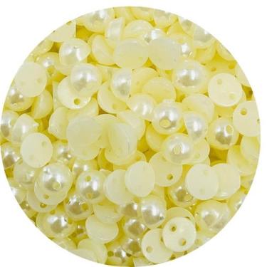 Imagem de Costura Meia Perola 6mm Plástico Creme 100pçs 8g - Macall