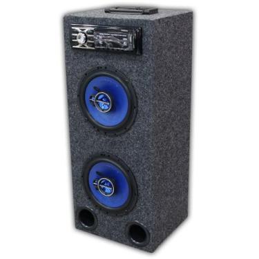 Imagem de Caixa Radio Bluetooth Usb Torre Ativa Residencial Falante 6 - Hurrican