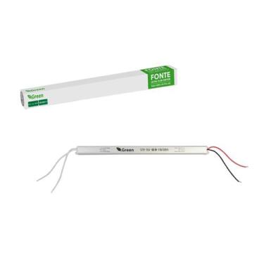 Imagem de Fonte Ultra Slim Driver P/ Perfil Fita Led 12v 5a 60w Bivolt - GREEN, 