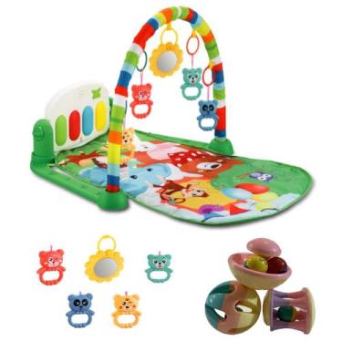 Imagem de Tapete de Atividades Infantil Musical de Animais e Chocalho - Color Ba