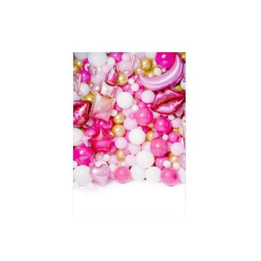 Imagem de Fundo Fotográfico 1,50 X 2,20 - Balões Rosa 030 - Via Cores