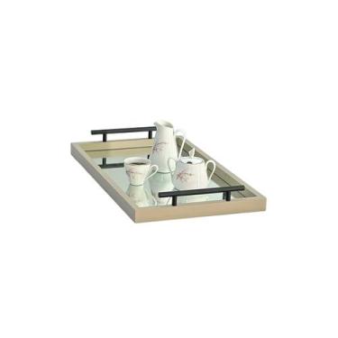 Imagem de Bandeja Decorativa Espelho 3mm Para Cantinho Café 31x52 - MARAKA, Pret