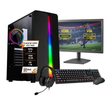 Imagem de Pc Gamer Completo I7 Gtx 1050 16Gb Hd 1Tb Fonte 500W - Wj Info