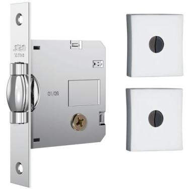 Imagem de Fechadura Stam Tetra Trinco Rolete Porta madeira Pivotante 1005 Cromad