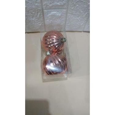 Imagem de BOLA NATAL DECORADA NO PVC C/ (ROSE)  2 cm - D&A