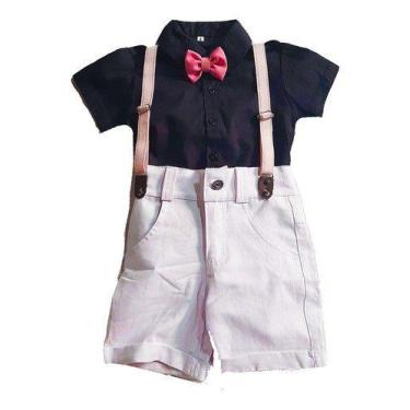 Imagem de Conjunto Roupa Festa Personagem + Suspensório E Gravata Borb - anjo da