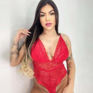 Imagem de Body Rendado Decote Profundo Sexy Transparência Lingerie - LIke4you, P