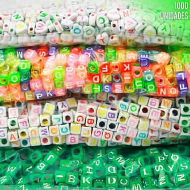 Imagem de Miçangas Para Pulseira - Letras - C/1000 Peças M36 - Nybc