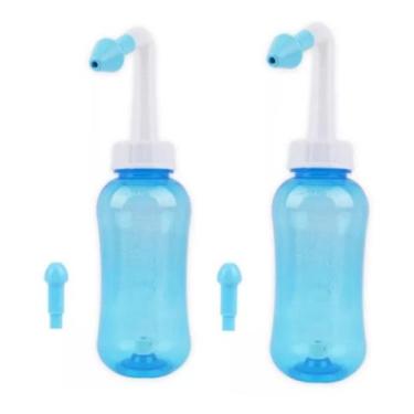 Imagem de Kit 2 Duchas Higienizador Nasal Bebê Adulto Lavador 300ml - Bio Nase, 