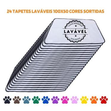 Imagem de Kit com 24 Fraldas de Câes p/Chão 100x70 Sortidos 200 Lavagens - Alta 