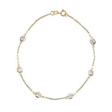 Imagem de Pulseira Em Ouro 18k Feminina Com Zircônias - DR Joias