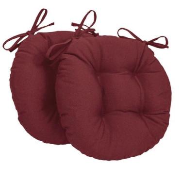 Imagem de Almofada Para Cadeira Redondo Ø40cm - 2pçs - FASTLAR, *Vermelho escuro