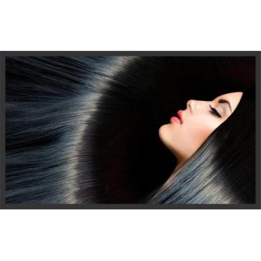 Imagem de Quadro Decorativo Maquiagem Salão De Beleza Fashion Hair Com Moldura 1