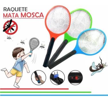 Imagem de Raquete Elétrica Recarregável Bivolt Mata Mosquito Inseto - Art House