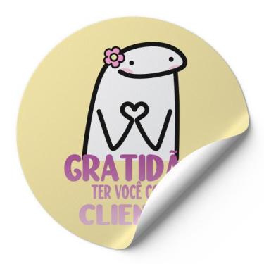 Imagem de 120 Etiquetas Auto Colante Adesivos Redondos Gratidão Ter Você Como Cl