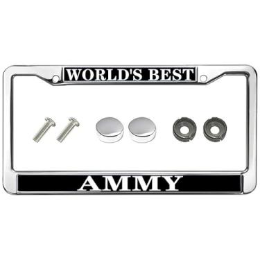 Imagem de World's Best Ammy Universal US CA Moldura para placa de carro presente de dia da mulher capas de placa de licença de carro de aço inoxidável presente de dia da mulher acessórios de carro moldura de