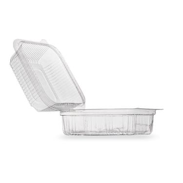 Imagem de Kit Com 100 Embalagem Descartável Quadrada Bolo Pote Pequeno