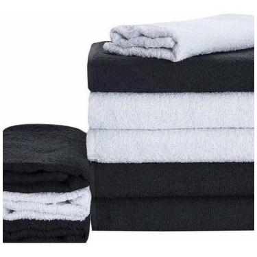 Imagem de Toalha De Rosto Para Salão Simples  70x40cm Avulsa - Arjotec, Preto