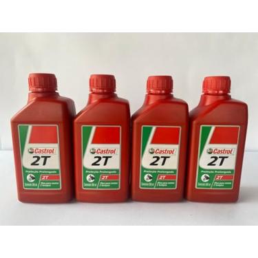 Imagem de Oleo Lubrificante Motores 2 Tempos Castrol 500ml 4 Unidades