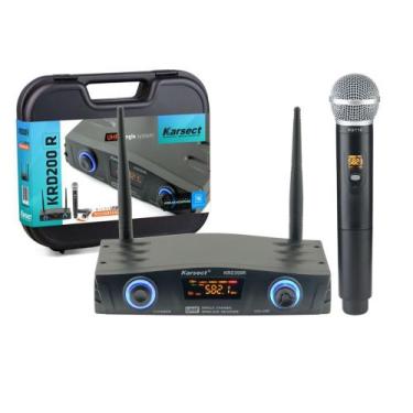 Imagem de Microfone De Mão Sem Fio Recarregável KRD200R Simples - KARSECT