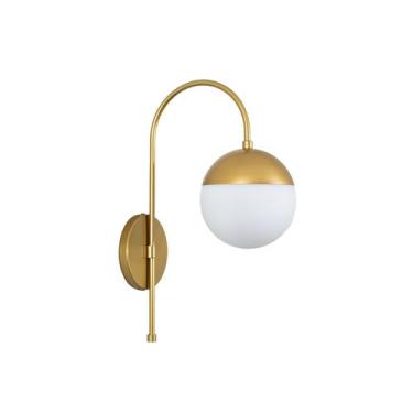 Imagem de Lustre Arandela Bola 15cm Globo Dourado Fosco 221 - ILUMINAMUNDO