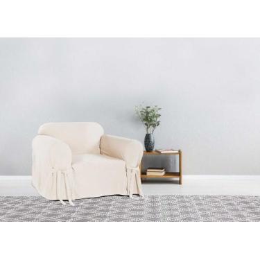 Imagem de Capa Protetora para Sofá de 1 lugar em Brim Sarja 100% Algodão Elegant