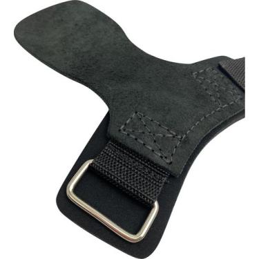 Imagem de Hand Grip Couro Preto Protetor Mão Barra Pull Up  - Pro Trainer, P