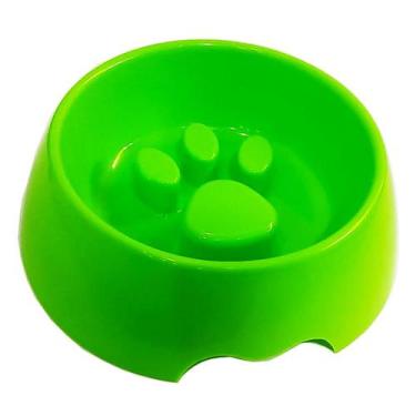 Imagem de Comedouro Lento Alimentador Cão  Feeder Pet  Cachorro Prato - Verde - 