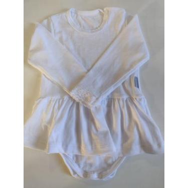 Imagem de Kit body saia e meia calça bebê segunda pele - EGE BABY, Branco, PP