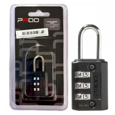 Imagem de Cadeado Para Mala Pado 3 Segredos Zamac 25Mm Preto - 5202161, Preto, Z