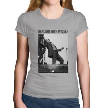 Imagem de Baby Look Algodão Dancing with myself - Foca na Moda, Cinza, G