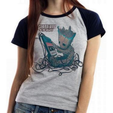 Imagem de Baby look blusa feminina ou Camiseta unissex  Groot fita 2 - Empório D