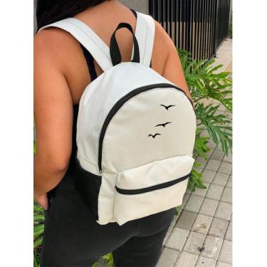 Imagem de Mochila Small PASSAROS VOANDO Bolsa Escolar Trabalho Viagem Mala Facul