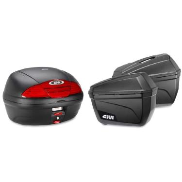 Imagem de Bauleto Bau Maleta Moto Motoqueiro 45L Monolock Simply E-450N + Bau 22L Lateral E-22N Givi Bmw 1200R Tiger Honda