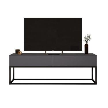 Imagem de Rack Para Sala Bancada Estante Para Tv 50 Polegadas Design Base De Met