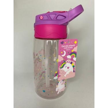 Imagem de Garrafa De Agua Infantil 500ML Canudo De Silicone Criança - Clio Pets