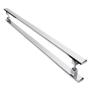 Imagem de Puxador Inox Para Porta Pivotante Madeira Vidro 90 cm - Cromoshop