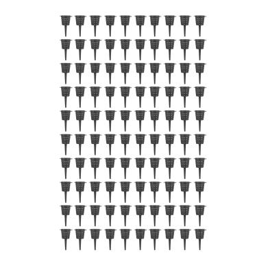 Imagem de 100 Cestas De Adubo Bonsai Dos Pces, Cestas Portáteis Da Malha Do Adubo, Copos Da Nutrição Do Plantio Para Plantas Em Vasos Orquídea Suculenta