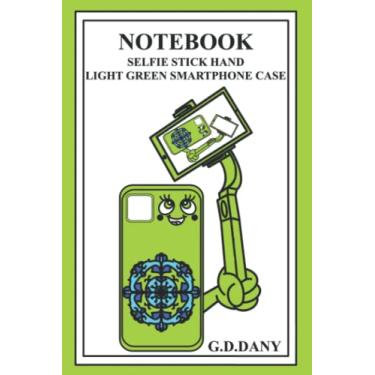 Imagem de NOTEBOOK SELFIE STICK HAND LIGHT GREEN SMARTPHONE CASE