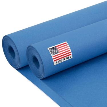 Imagem de Paclord Rolo de papel kraft azul escuro de 61 x 3048 cm (pacote econômico com 2), espessura de 20 kg, feito nos EUA, papel kraft colorido para escola, papel kraft de boletim - inodoro, não tóxico,