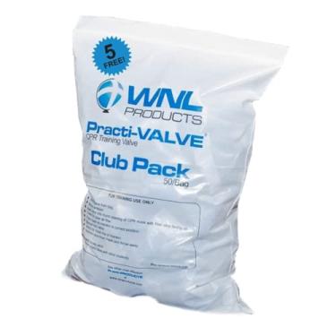Imagem de WNL Products Válvula de Treinamento Cpr Practi-Valve 5000Tv-Cp Se Adapta A Todas As Máscaras de Treinamento Wnl para Adultos, Crianças e Bebês (55 Válvulas)