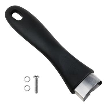 Imagem de PIYANYO Cabo de madeira preto de 170 x 35 mm para panela de leite, cabo antiescaldante, cabo longo, substituição para diferentes panelas panelas utensílios de cozinha, acessórios com parafusos, 1 peça